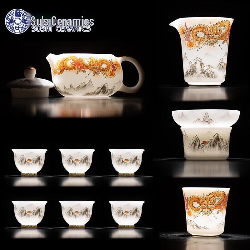 Su's Masterpiece Dragon Fortune Unglazed Porcelain Tea Set