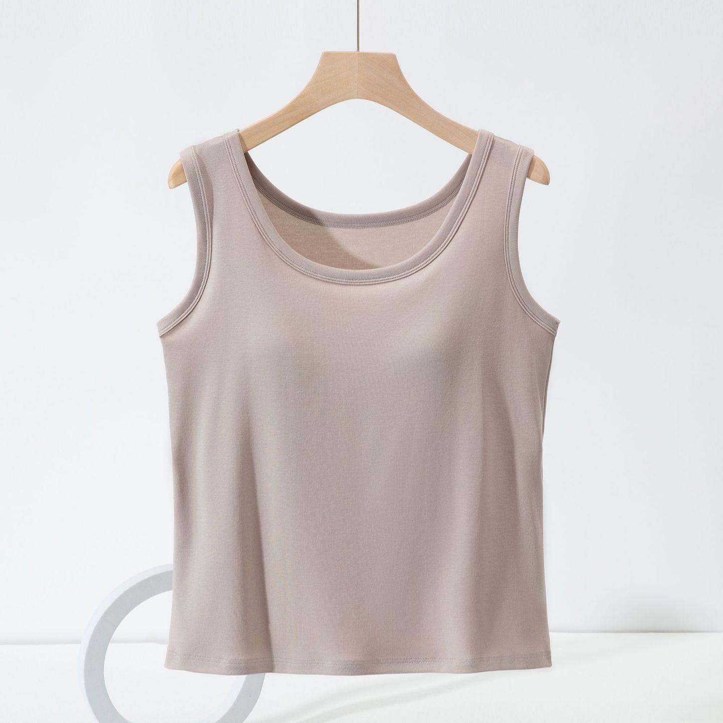 

Plus Size Women s Wide Strap Camisole with Built-in Bra Pads – Conceals Side Boobs One Size