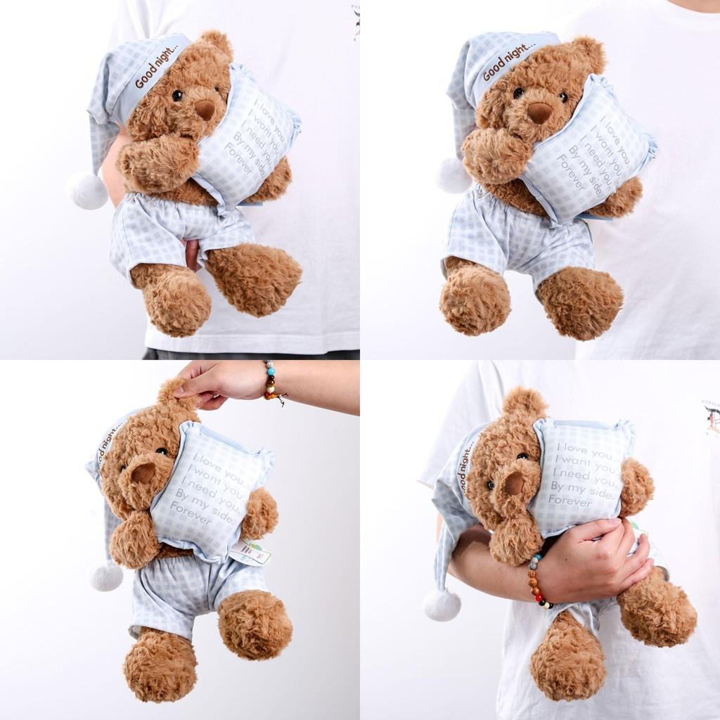 Bear Teddy Plush Toy Sleepwear Style Short Fabric Children Festival Doll Gift