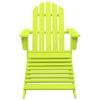 Vidaxl Adirondack Garden Chair with Footrest, Fir, Green