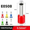 1000PCS Electrical Wire Ferrules Tubular Crimp Cable Terminals Connectors E0508 E1008 E1508 E2508 E4009 E6012 Sleeve Ferrules