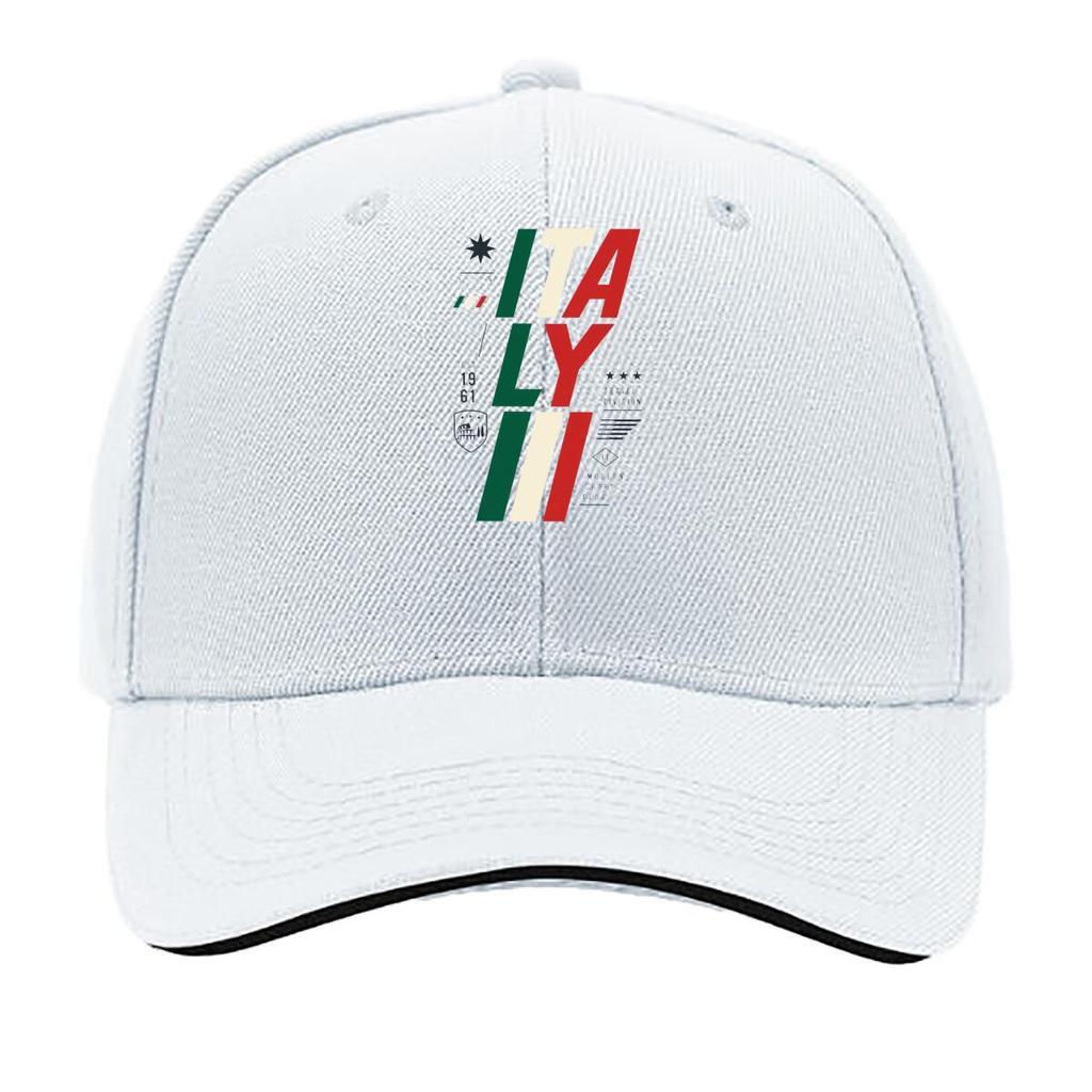 Moderne Italien Flagge Typografie Emblem Sandwich Baseballkappe Sonnenkappe Outdoor Workouts Hut