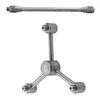 Camping Gas Tank Connector 1 to 4 Outdoor Gas Tank Adapter with Extension Rod for Gas Lamps
