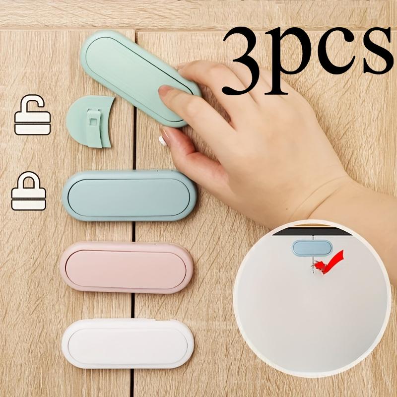 3pcs Anti-Pinch Safety Locks - Multifunctional Hand&Cabinet Door Locks for Refrigerator,Drawer Protection,Plastic,Refrigerator Locks,Protective Lock