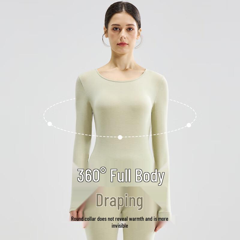 Women's Modal De Velvet Thin Thermal Underwear Set