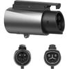 For Tesla To J1772 Adapter With Security Lock, Max 80A 250V Silver Plated NACS To J1772 Adapter For Level 2 EV Charging, Fits Tesla