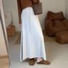 Korean Style High Waist Knitted A-Line Midi Skirt for Women