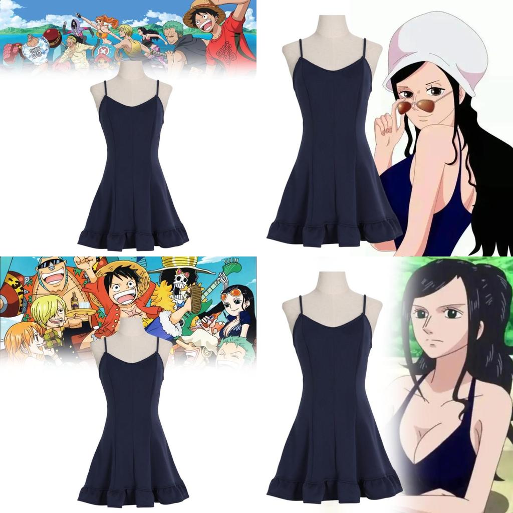 One Piece Nico Robin Cosplay Kostüme mit Polyesterstoff für Frauen und Kinder für Anime- und Cosplay-Partys