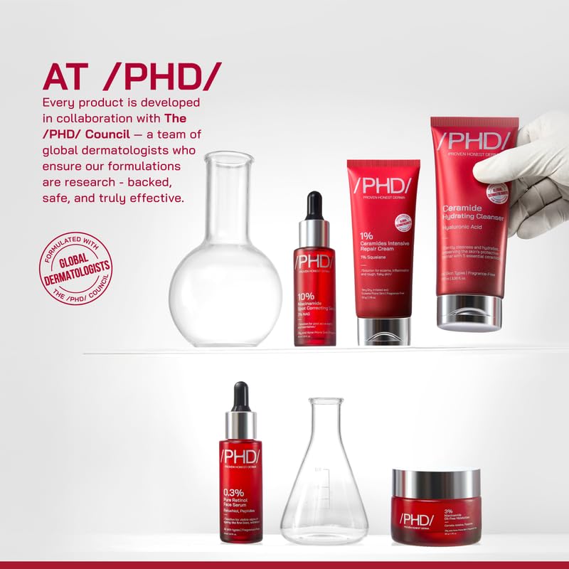 PHD 1% Ceramides Intensive Repair Cream 30ml X Pack of 2 for Dry, Sensitive & Eczema-Prone Skin