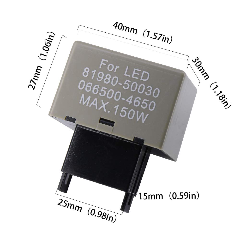 HUIQIAODS LED Compatible, High Fla Prevention Turn Signal Relay, Speed Adjustment, Toyota 8 Pin