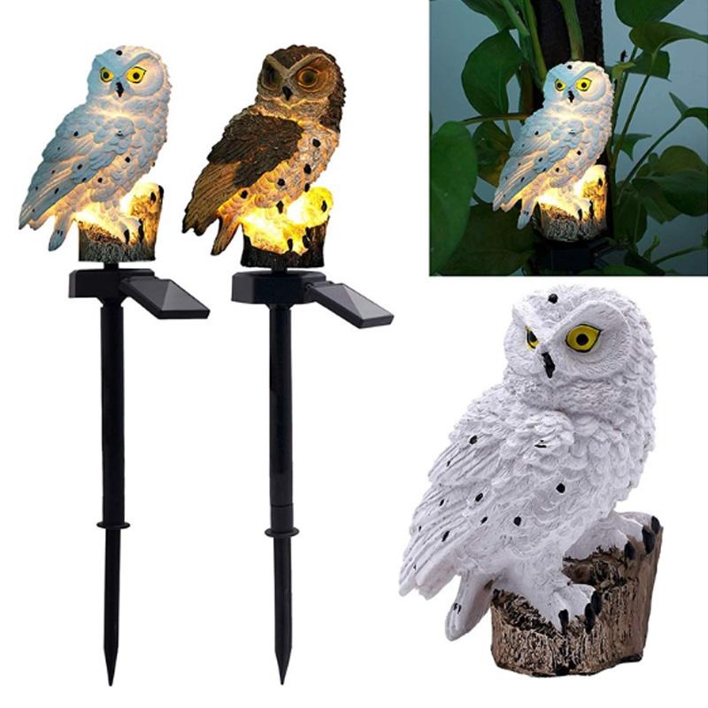 Adorable Owl Solar Garden Lights Water-resistant Outdoor Decoration