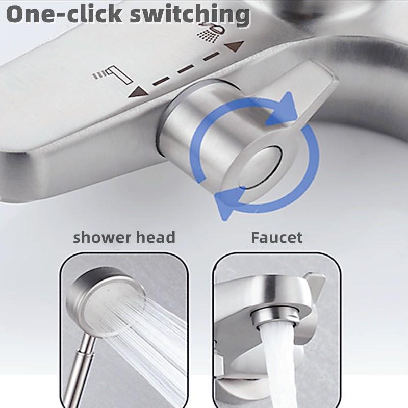 Household Stainless Steel Shower Faucet Ceramic Valve Core Bathtub Faucet Bathroom Hot And Cold Mixing Valve Faucet
