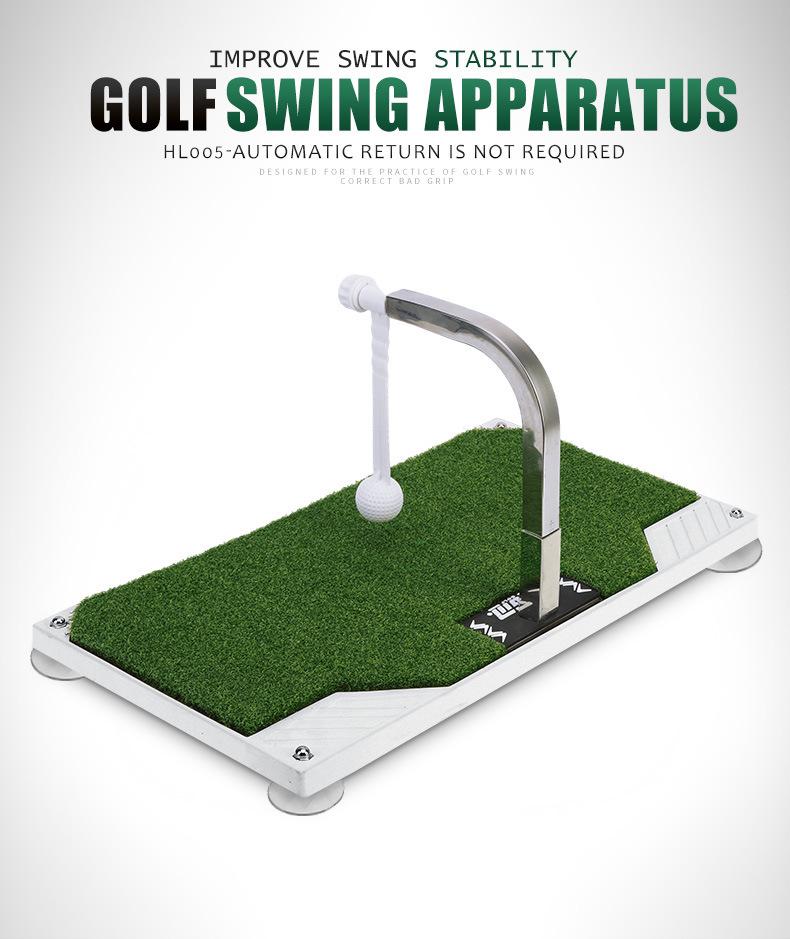 Indoor 360° Rotating Golf Hitting Mat & Swing Practice Trainer