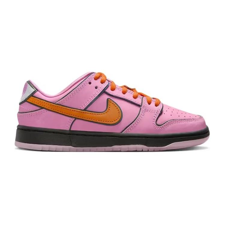 The Powerpuff Girls x Nike Dunk Low Pro SB QS PS Adidași pentru copii Blossom Roz Lotus-Roz Roz Digital FZ3351-600