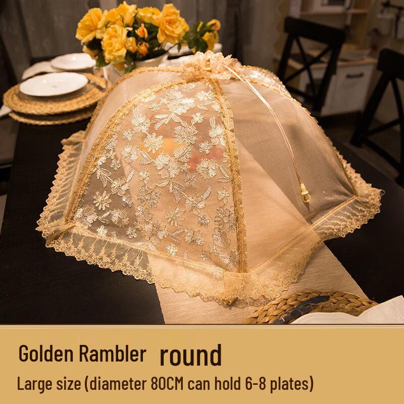 

Gold Silk Rose Food Cover