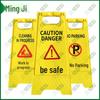 Portable A-Frame Folding Plastic Warning Sign