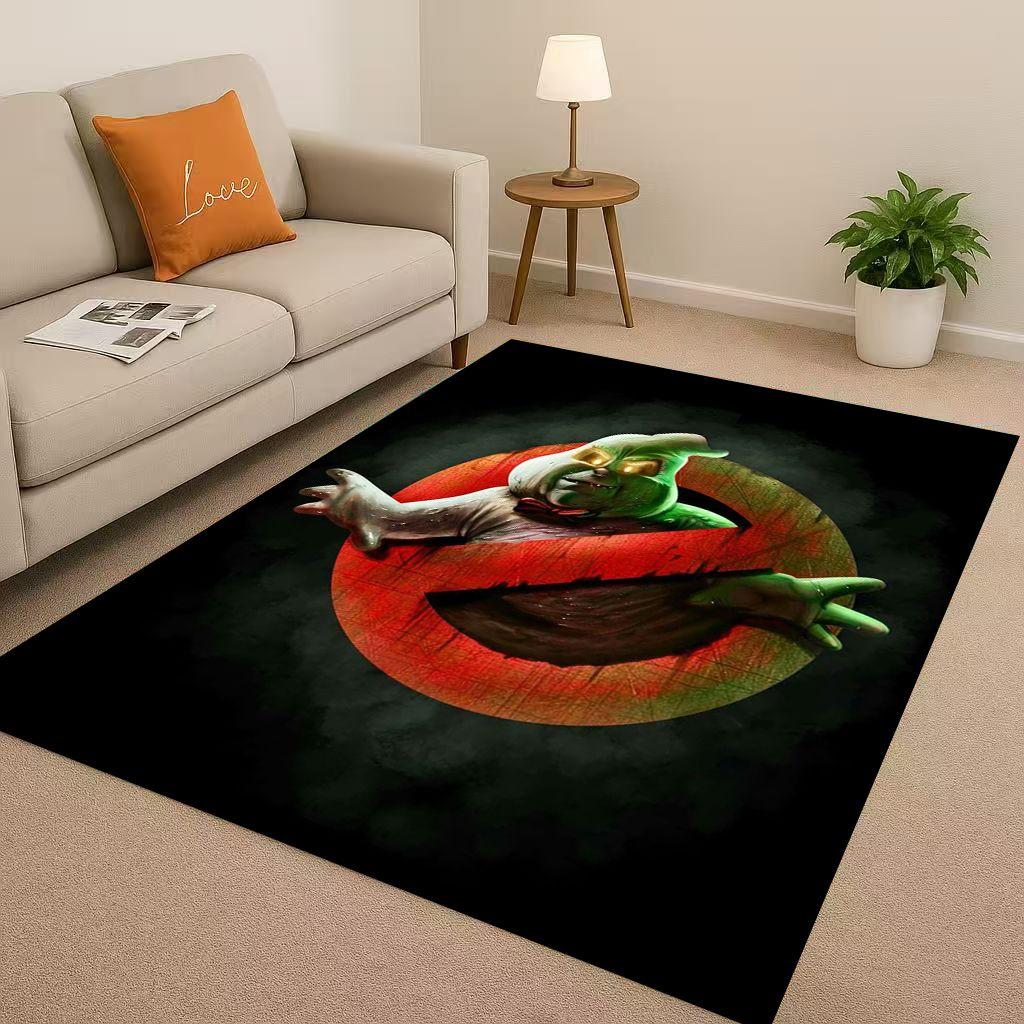 3D Horror Movie G-Ghostbusters Cartoon Living Room Non-Slip Area Rug Carpet for Bedroom Playroom Sofa,Easy Clean Home Doormat