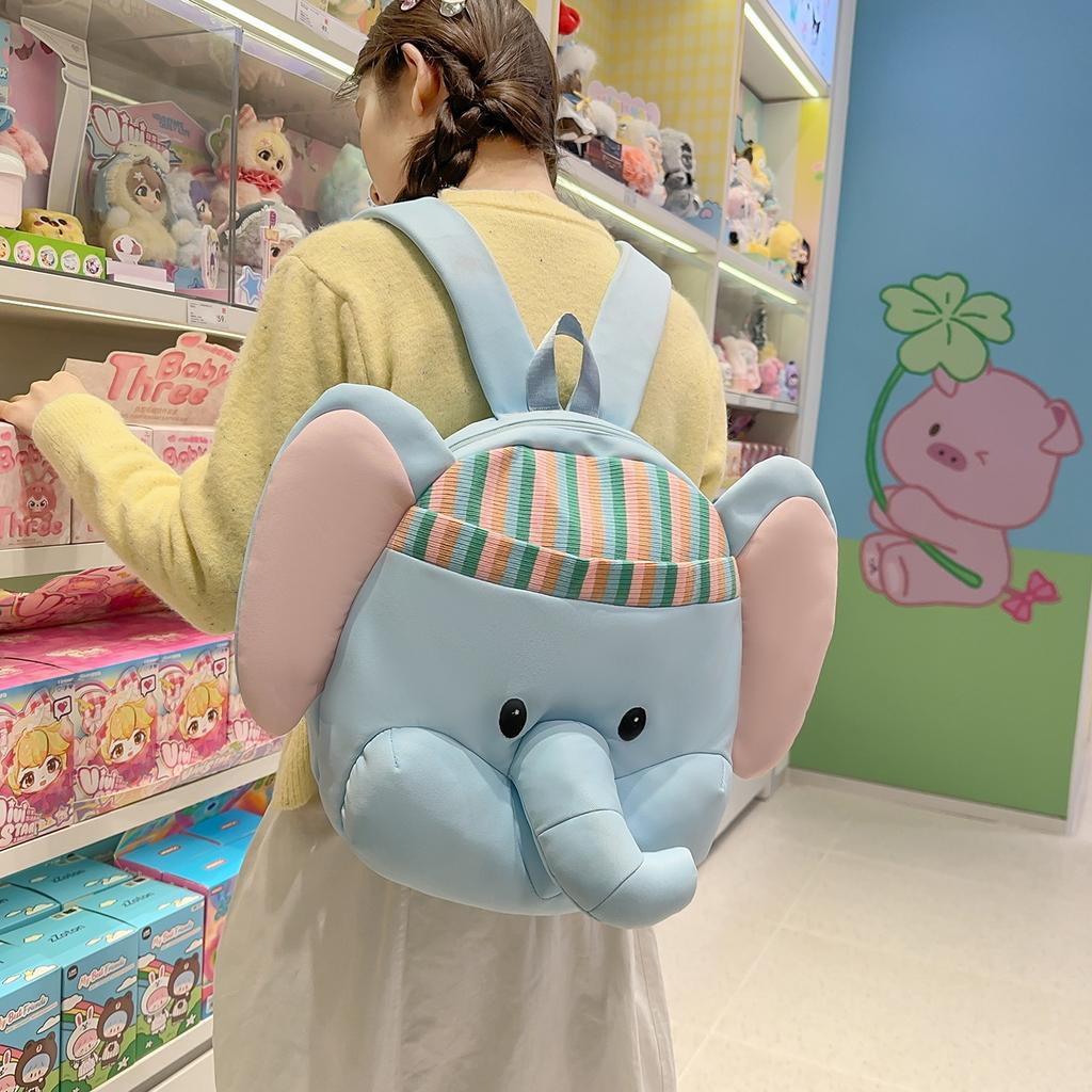 Schoolbag1011 New cute baby elephant travel schoolbag large capacity backpack girl cartoon bag birthday gift computer bag