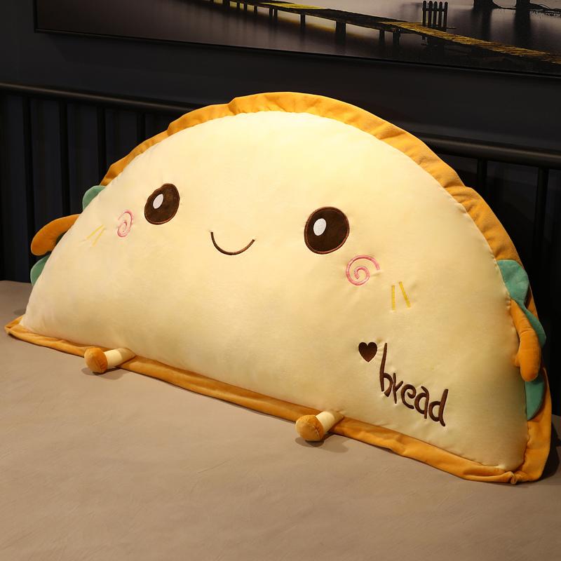 Food Semicircle Toast Cake Plush Toy Cute Bread Stuffed Doll Soft Nap Sleep Pillow Sofa Bed Cushion Creative Birthday Gift 95cm