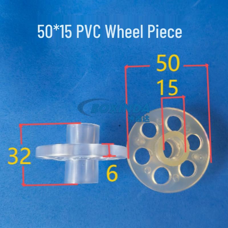 50 OD PVC Soft Rubber Press-Fit Wheels: Acid & Alkali Resistant, Glass Washer & Circuit Board Equipment Rollers