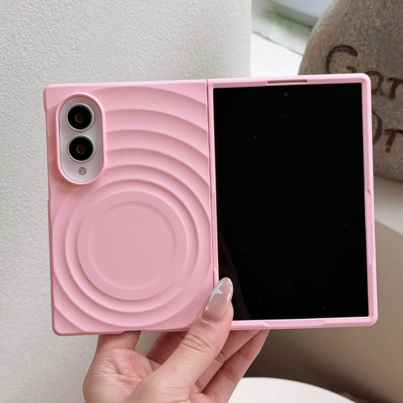 Luxury Lovely Wave Ins Korea Magnetic Phone Protection Case for Samsung Galaxy Z Fold 8 Anti Scratch Candy Color Shockproof Hard Matte Protector Cover