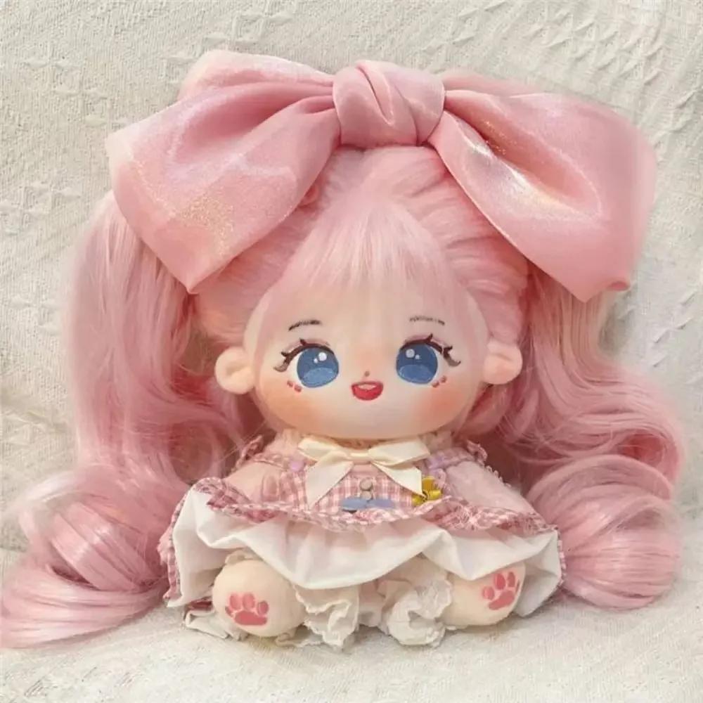 20Cm Change Clothes  Toy Cute Sweet Girl Birthday Kawaii Sweet Girl White Fried Hair  Stuffed Doll Body Gift Dolls