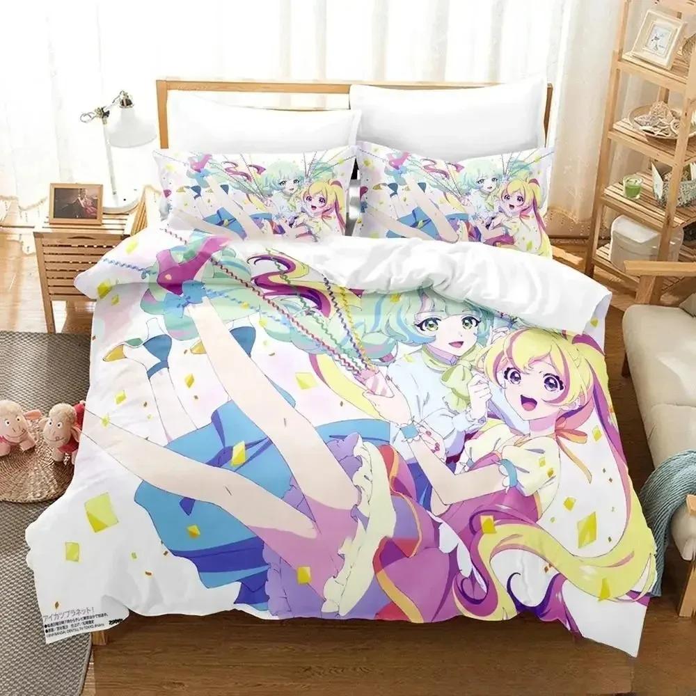 3D Print Anime Aikatsu 3D Duvet Cover Bedding Set Comforter Linen Pillowcases Home Decor Single Double Twin King Queen