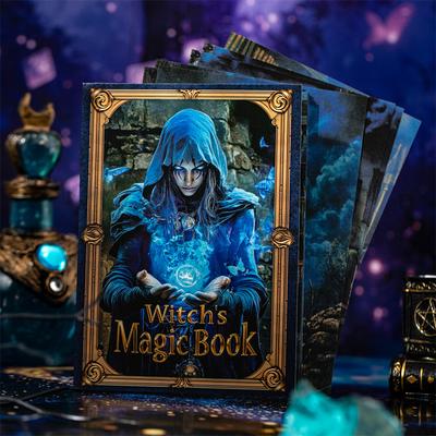 Halloween Material Paper 50 Sheets/pack Witch Magic Book Series Paper Family Gift