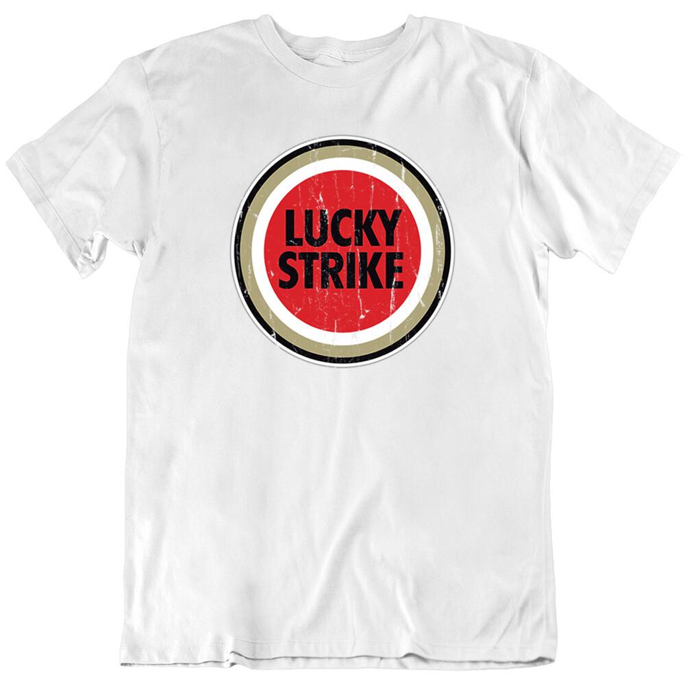 Lucky Strike Logo Graphic Print Cotton T-shirt