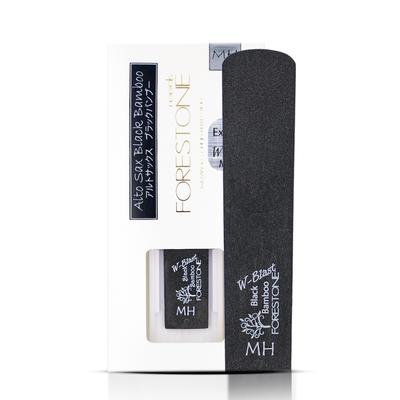 FORESTONE Black Bamboo W-Blast Reed for Alto Saxophone, Hardness MH (Medium Hard), Model FBWAMH, Double-Side Blast Finish for Bright Sound