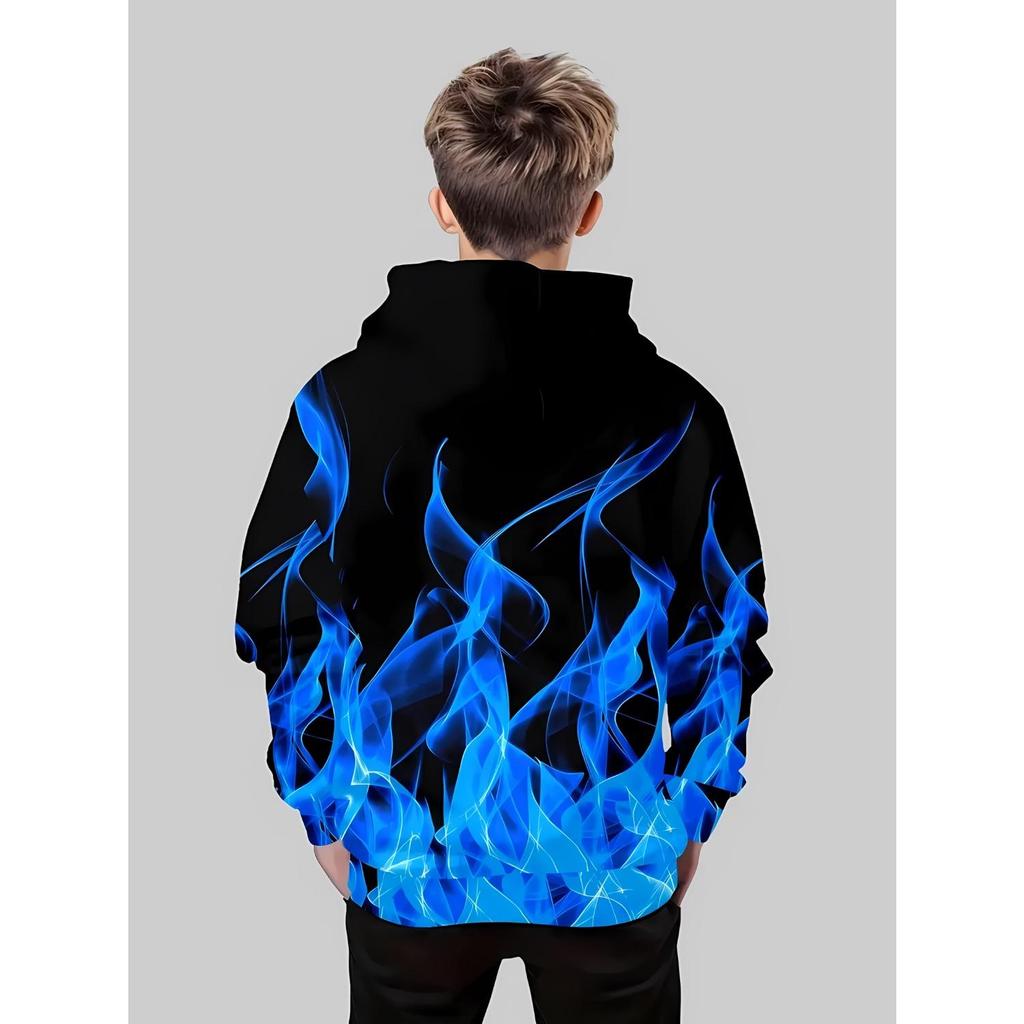 Children's 3D Printed Boy and Girl Hooded Sweatshirt, Children's Autumn and Winter Casual Fashion Pullover Sweatshirt, Hoodie