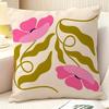 Modern Flower Minimalist Cool 2 Pillow Case Natural Linen Organic Fabric Double-Sided Printing Sofa Home Decor Gift Pillow Case