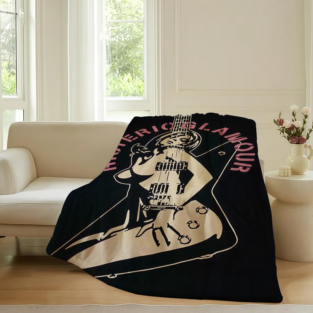 

Fashion print H-Hysteric G-Glamour Blanket For Sofa Office Bed Plane Travel Sleep Read Relax Camping Soft And Warm 75cmx90cm