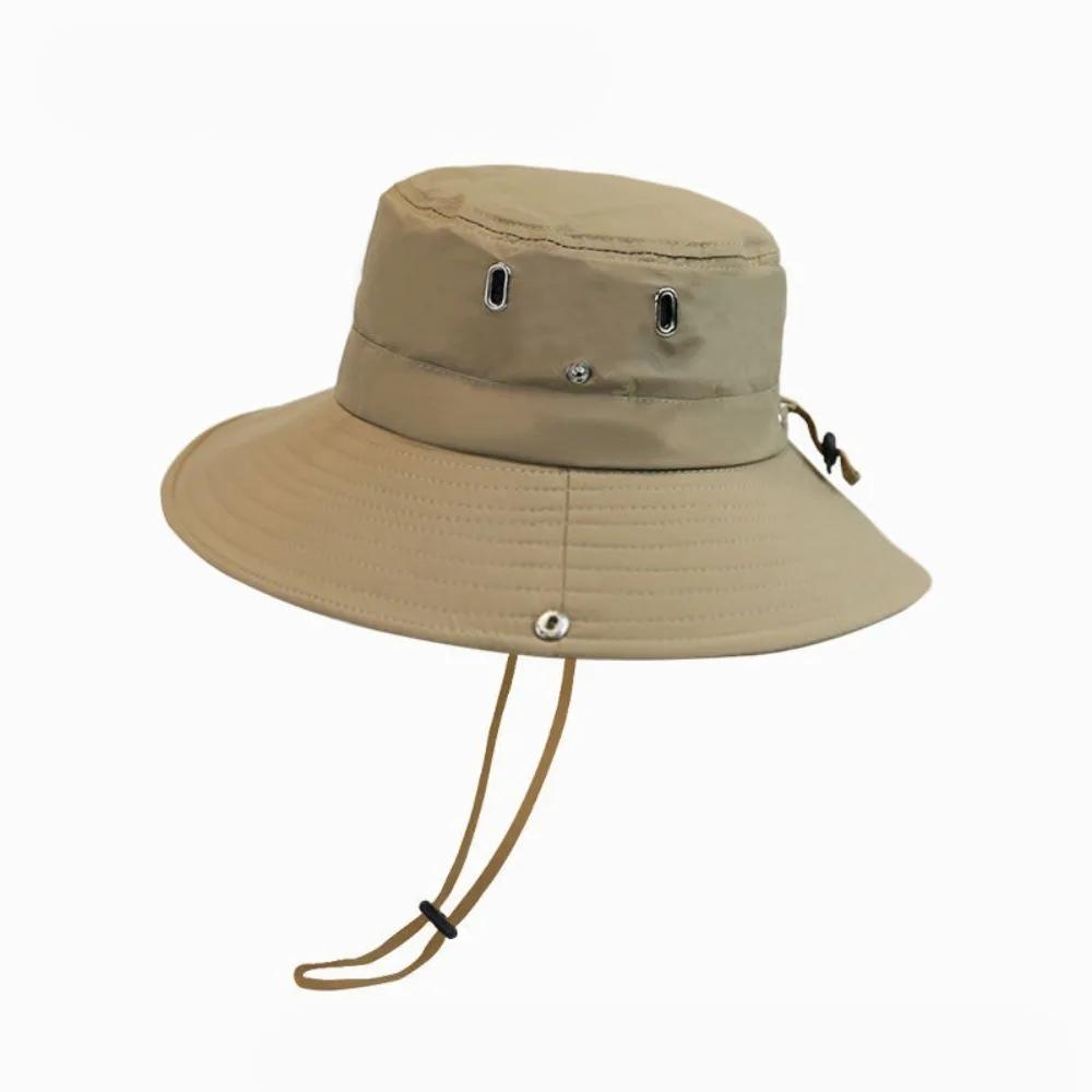 

Summe Hot Sale Trendy Bucket Hat Anti-Sun Adjustable Sunscreen Hat Anti-UV Breathable Beach Hat Gift Hats & Caps хакі