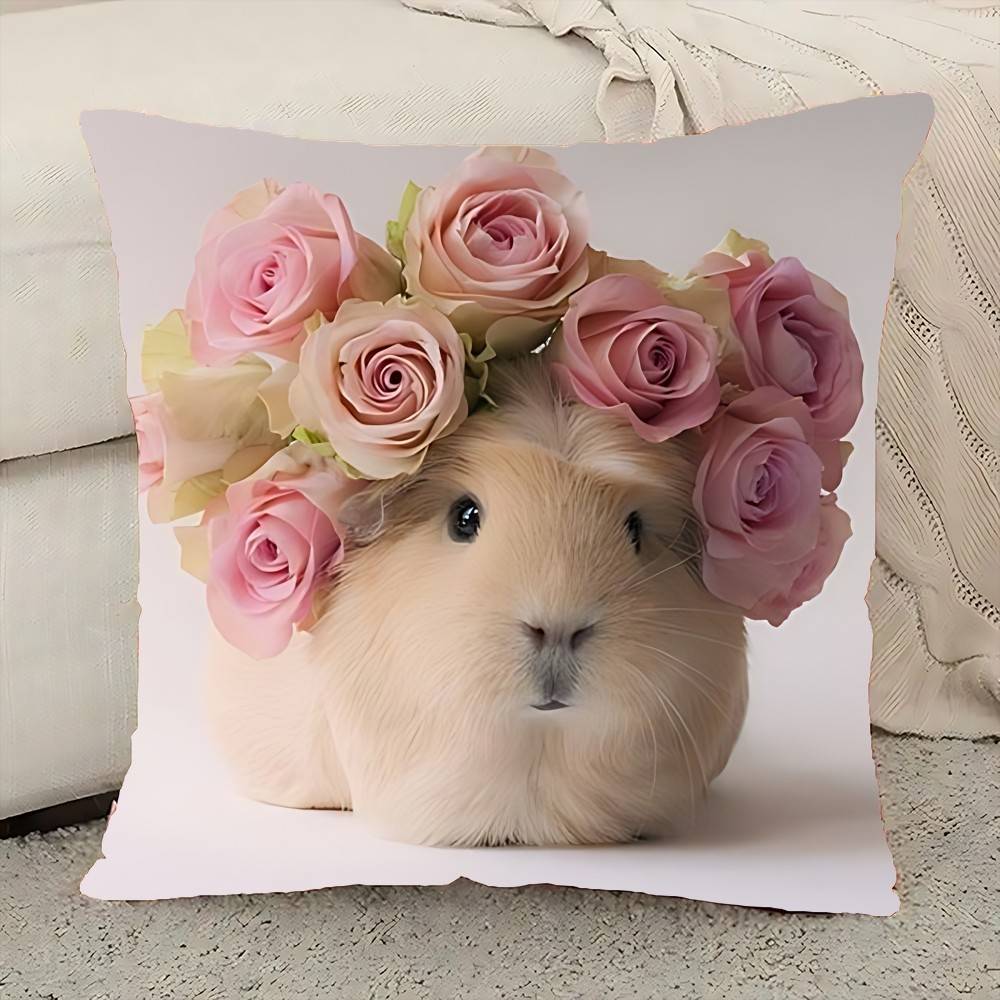 Meerschweinchen Kissenbezug Elegant Paar Wohnzimmer Schlafzimmer Dekorativ Rechteckiger Kissenbezug Sofa Kissenbezug