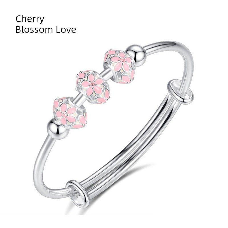 

Детский браслет Sayonara, женский элегантный посеребренный студенческий браслет Cherry Blossom Love Gift Box