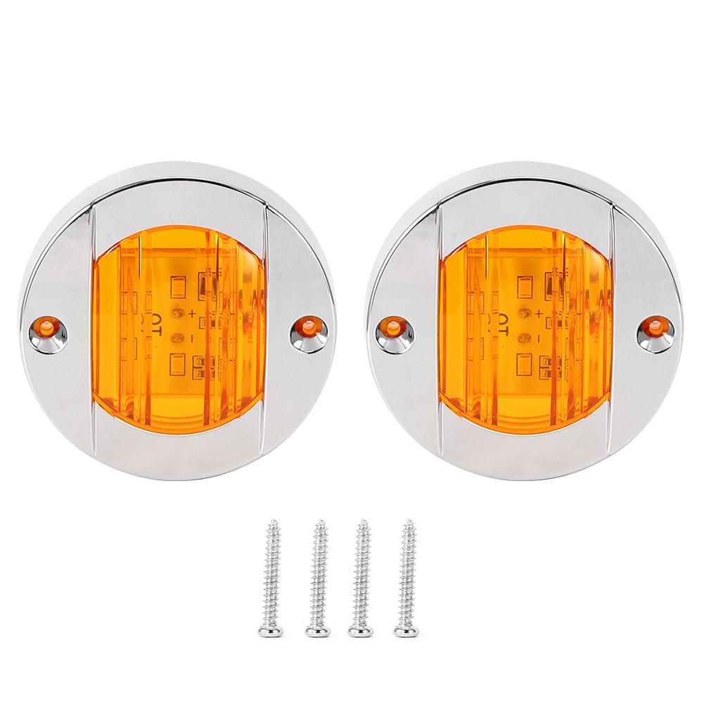 

2PCS 6LED Transom Light IP67 Boat Navigation Truck Cruises Round Side Stern Lamp