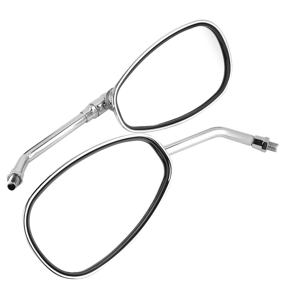 

2Pcs Motorcycle Motorbike Modified Rearview Mirror Chrome Rear View Side Mirrors