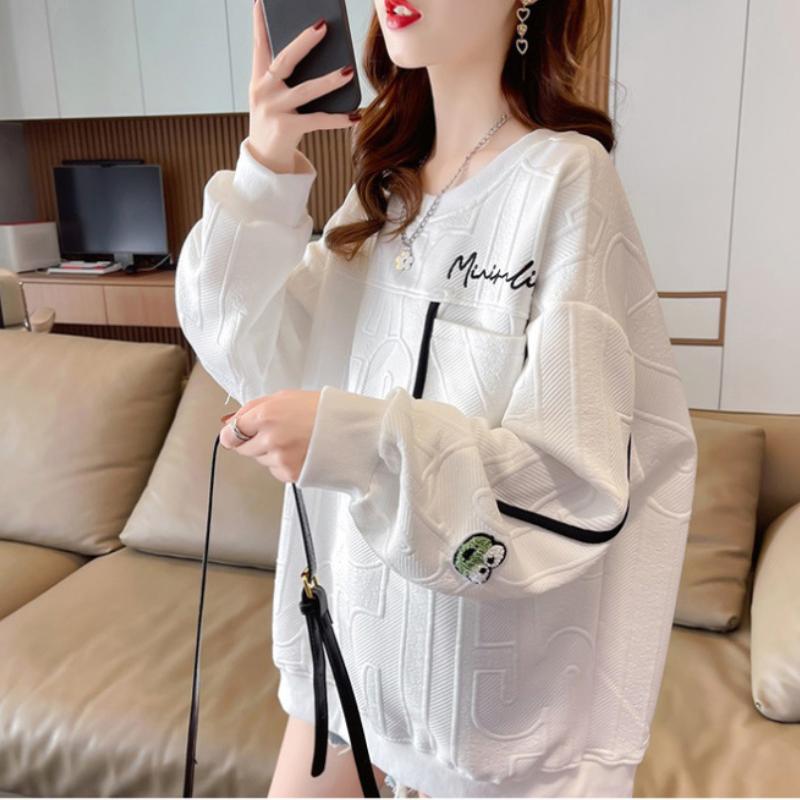 SIMANNIKA, jersey para mujer, camisa de manga larga, diseño de otoño 2023, Top informal sencillo, chaqueta holgada elegante para mujer, tendencia coreana