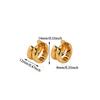 Classic Double Hoop Earrings for Women Chunky Stainless Steel Gold Earring Trend New in Minimalist Pendientes Jewelry