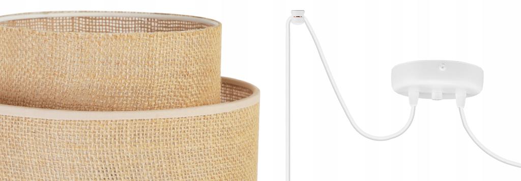 Hanging Lamp, Ceiling Chandelier, Lampshade, Boho Juta