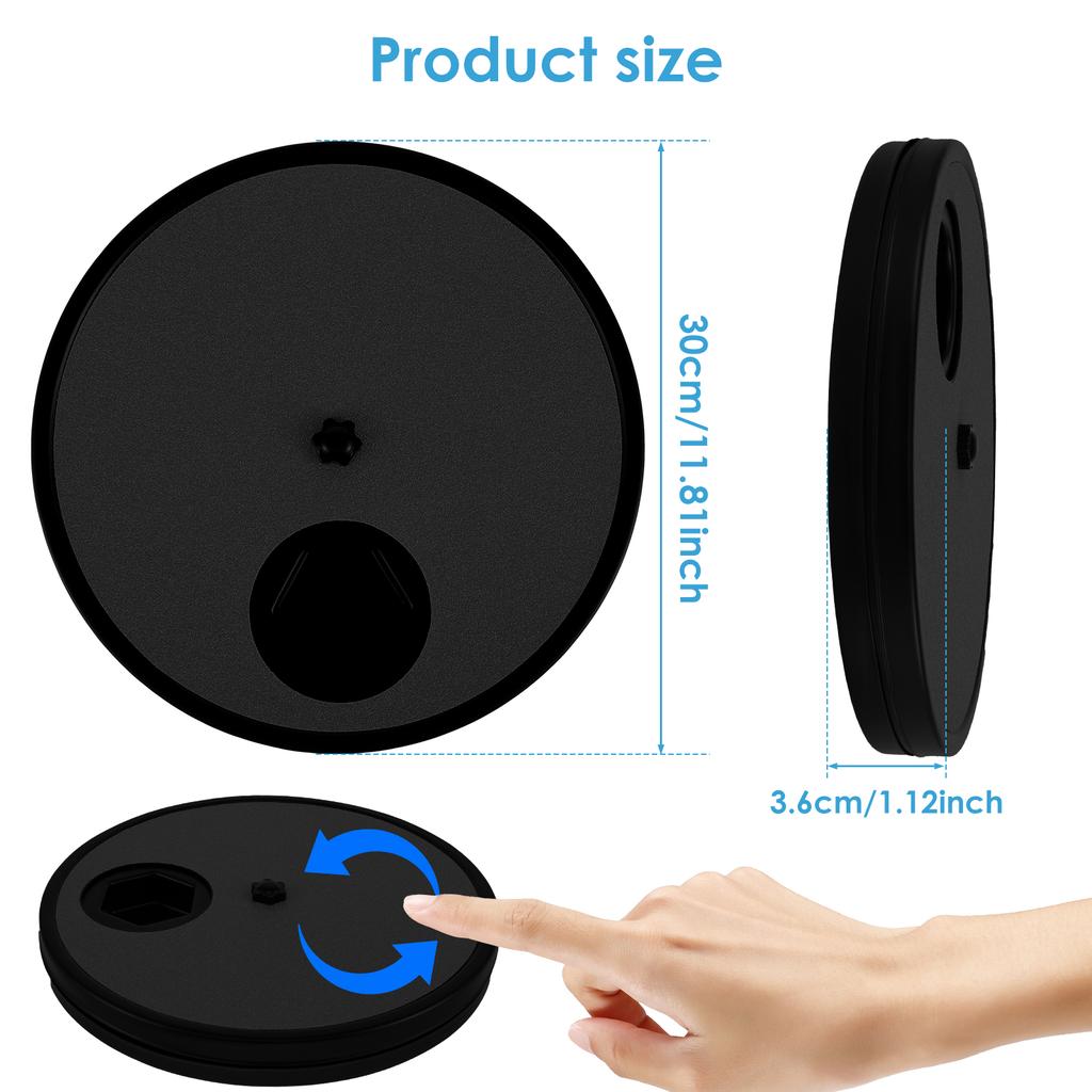 Rotating Round Dog Nail Scratch Board Removable Non-Slip Dog Scratch Board with 6 Snack Compartments Nails Scratchpad Sandpaper