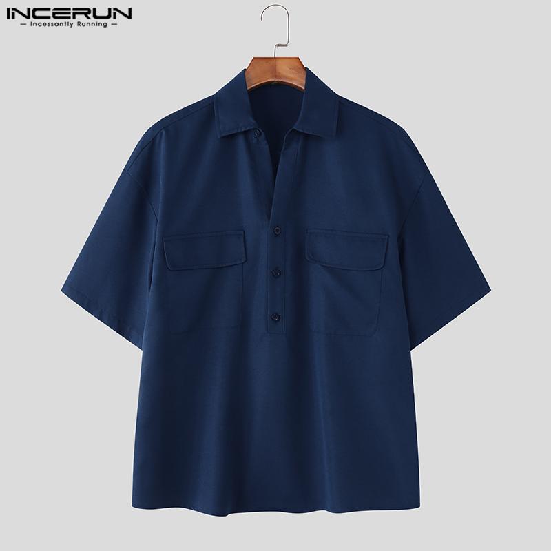 INCERUN Two Pieces Men Short Sleeve T-shirts Long Pants Casual Loungewear Sets