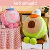 Shaped Tennis Capybara Cute Cartoon Plush Toy Soft Filled Doll Decoration Room