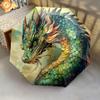 1 PC Automatic Folding Umbrella - Fantasy Dragon Pattern, Portable & Foldable Design with 8 Ribs, Christmas Birthday Gifts