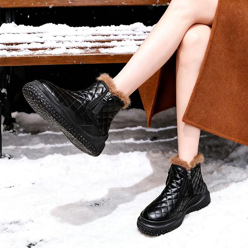 Snow Boots Women's New Winter Velvet Thickened Platform Cotton Shoes Women's Non-slip Short Boots