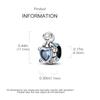Fit Original Copper Charms Beads Blue Green Sea Turtle Heart-Shaped Zircon Beads For Women Fine Diy Jewelry Gifts