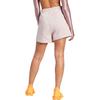 adidas Pantalones cortos casuales rectos con cordones de color sólido para mujer Rosa IS1217