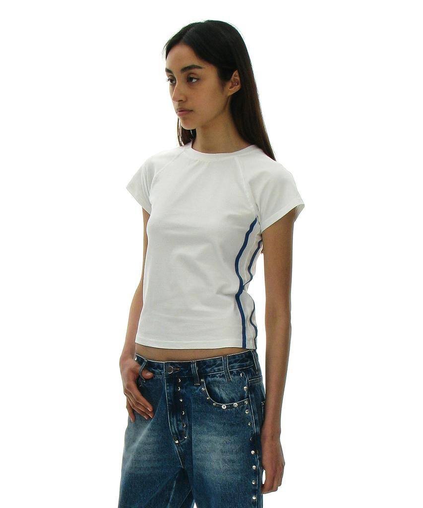 PARTIMENTO WOMEN Numbered Printed Tee_White