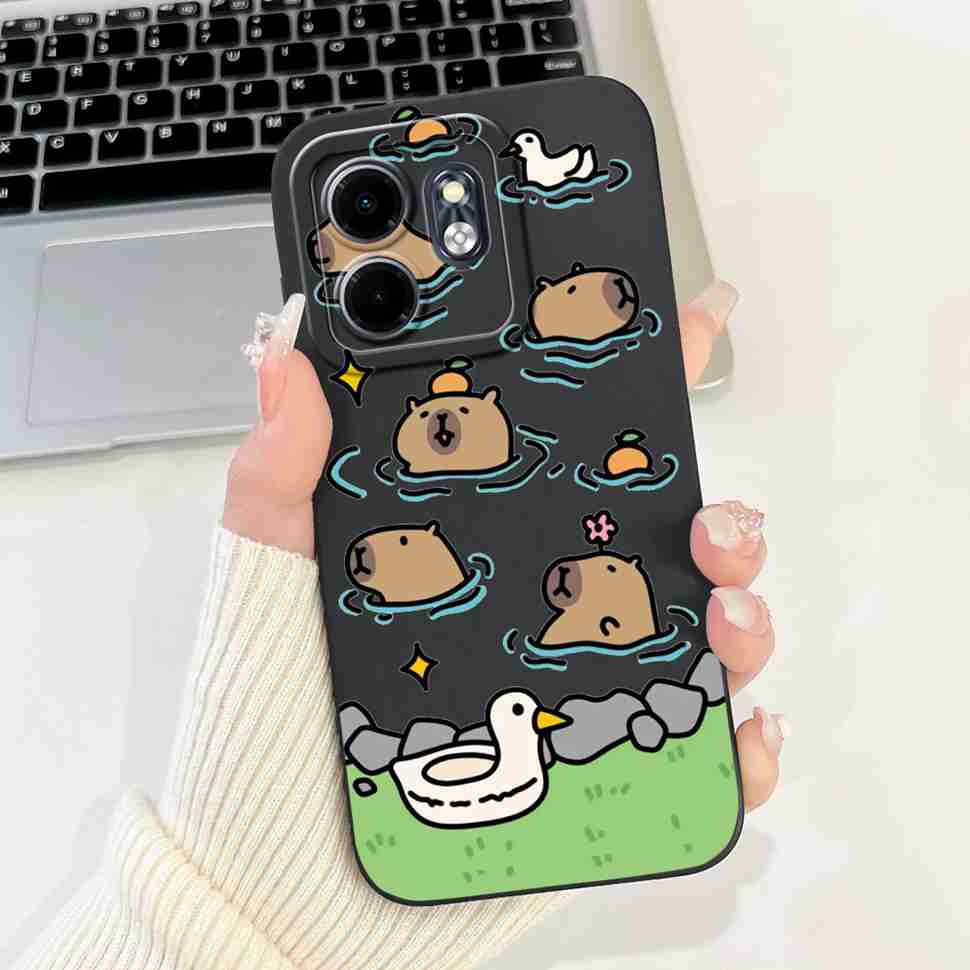 For Infinix Hot 50i Case Hot50i X6531 Lovely Rabbit Silicone Soft TPU Cover Fundas For Infinix Smart 9 Smart9 X6532 Phone Cases